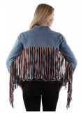Scully Ladies Fringe Denim Jacket