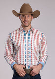 Roper Men's LS Vertical Aztec Snap Shirt