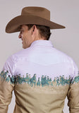 Roper Men's Long Sleeve Run Wild Boarder Shirt