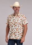 Roper Men's Vintage Print Short Sleeve Shirt