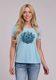 Roper Women's Horseshoe Floral T-shirt