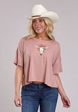 Roper Women's Skull Oversized Cropped T-shirt