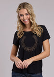 Roper Women's Rhinestone Horseshoe T-Shirt