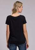 Roper Women's Rhinestone Horseshoe T-Shirt