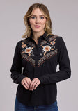 Roper Women's Embroidered Crepe Western Shirt