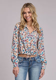 Roper Women's Feather Printed Rayon Shirt