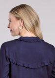 Roper Navy Peasant Blouse