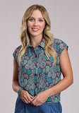 Roper Women's Sleeveless Succulent Print Shirt