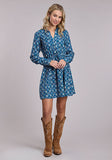 Roper Women's Horses and Flowers Printed Dress