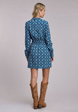 Roper Women's Horses and Flowers Printed Dress