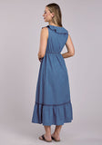 Roper Womens Ruffle Denim Tank Dress