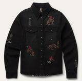 Stetson Ladies Denim Embroidered Blouse