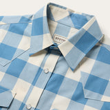 Stetson Men's Long Sleeve Shirt Denim Buffalo Oxford