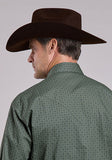 Stetson Men’s Green Latice 2 Pocket Snap Shirt