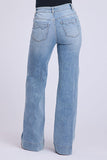 Stetson Apparel Women's Highrise Wide Leg Jeans - Medium Wash