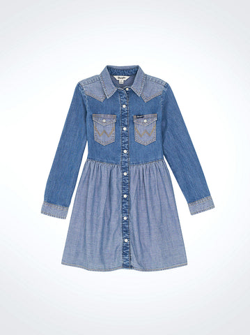 Wrangler Girls Western Snap Dress