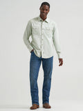 Wrangler Men's Retro® Premium Long Sleeve Snap Shirt - Modern Fit - Green