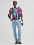 Wrangler Men's Vintage-Inspired Brushpopper Western Snap Workshirt