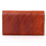 American Darling Tooled Leather Western Wallet - Turquoise Stone Inlay & Floral Design