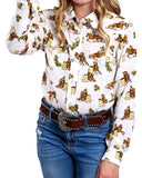 Roper Girl's Long Sleeve Barrel Racers Shirt