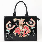 American Darling Handcrafted Embroidered Western Genuine Leather Tote Bag
