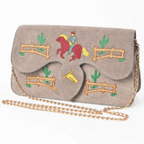 American Darling Western Embroidered Genuine Suede Cross body Bag