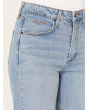 Kimes Ranch Women's Light Wash Zoey High Rise Wide Denim Jeans
