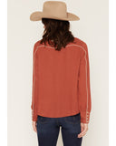 Kimes Ranch Women's Stevie Floral Embroidered Long Sleeve Pearl Snap Western Shirt
