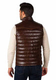 Scully Men's Soft Leather Vest - Chocolate