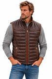 Scully Men's Soft Leather Vest - Chocolate