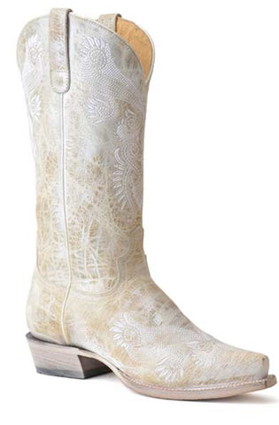 Roper White Embroidered Boot