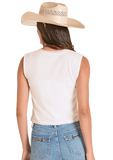 Panhandle Slim Ladies White Lace Tank Top