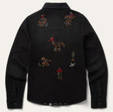 Stetson Ladies Denim Embroidered Blouse