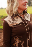 Lucky Buck Button Up: L