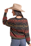 Panhandle Slim Western Print Sweater