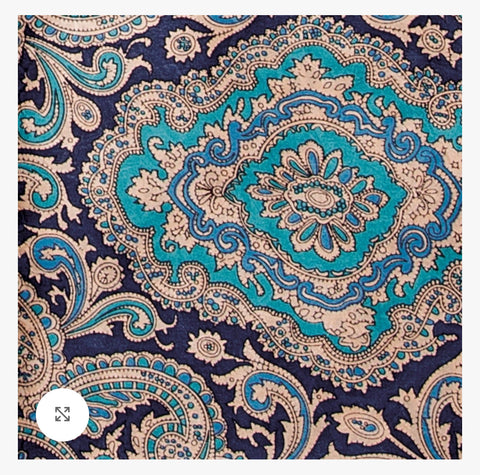Wyoming Trader XL 42” Paisley Blue/Gold scarf