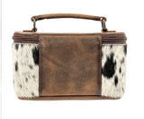 Cowhide Petite Train Case Crossbody