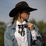 Twilly - Big Concho Black by Fringe Scarves
