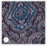 Wyoming Traders XL 42” Paisley Blue/Silver scarf