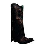 Corral Fringe Boot w Crystals