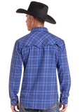Rock & Roll Men's Tek Western Stretch Plaid Shirt