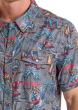 Rock and Roll Mens Tek Ripstop SS Snap