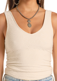 Rock and Roll Women's Knit Eyelet Tank