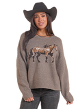 Panhandle Women's Heathered Horse Sweater
