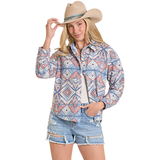 Rock and Roll Womens Aztec Knit Overshirt