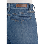 Rock & Roll Women's Mid Rise Trouser Jean - Medium Wash