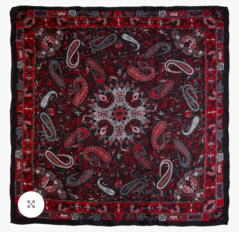 Wyoming Trader red/silver scarf