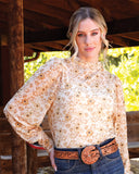 Cruel Women's Mesh Long Sleeve Blouse