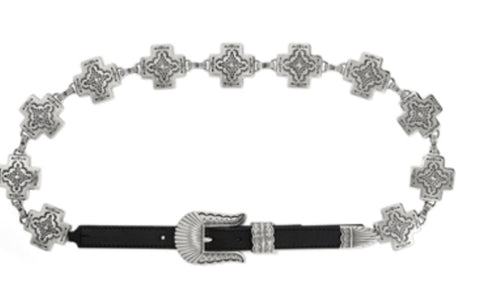 Leegin black nizhoni cross belt