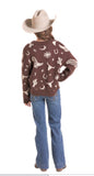 Girls Western Print Sweater
